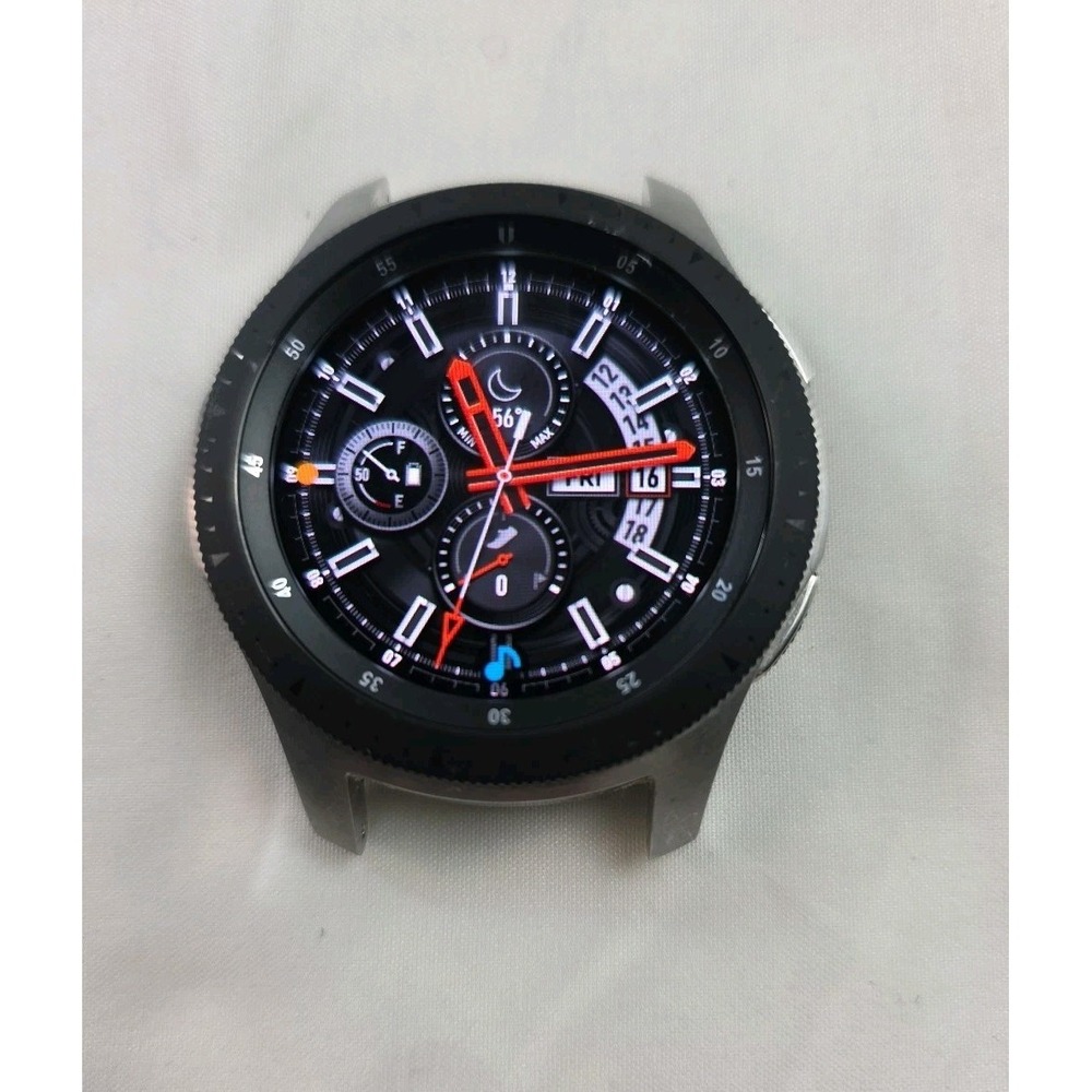 Samsung Galaxy Watch SM-R800 Smartwatch 46mm Stainless Steel - Black No Band - Picture 2 of 14